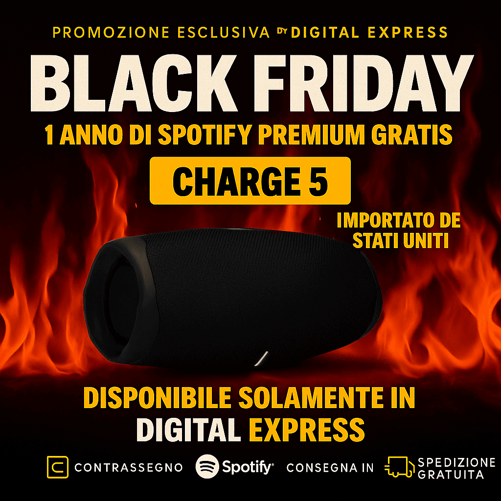 POTENZA E SUONO IMBATTIBILI! È ARRIVATO IL CHARGE 5! +1 Anno di Abbonamento a Spotify Premium Gratis