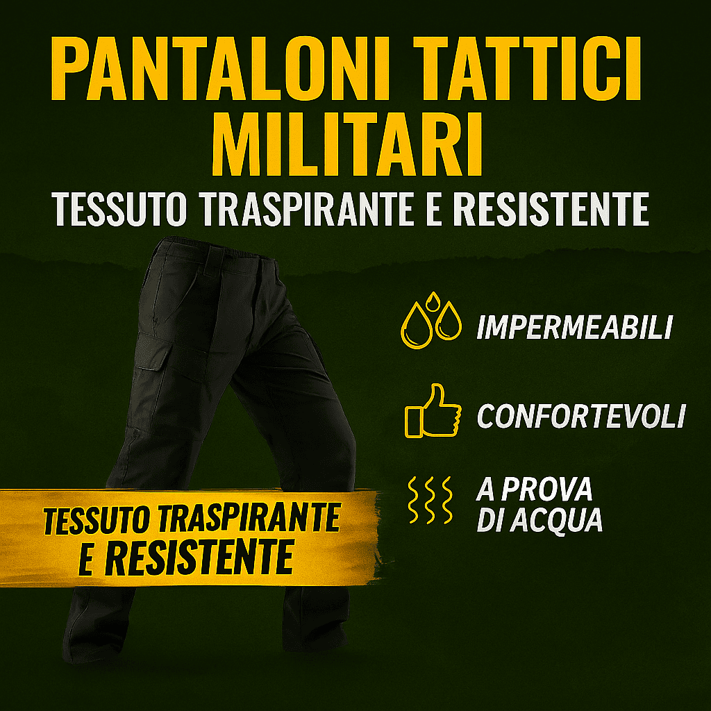 [PAGA 1, RICEVI 3] Pantaloni Tattici Militari in Tessuto Resistente e Confortevole 🔥 Pré Black Friday 🔥